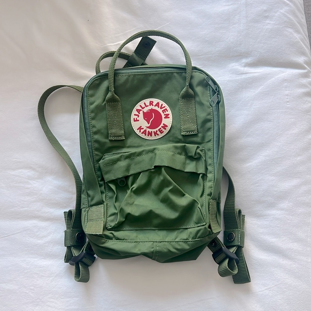 Fjallraven Kanken Green - mini version like new.
